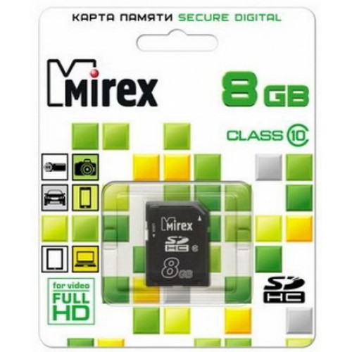 Карта памяти mirex sdhc 8 гб