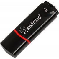 USB-флеш SmartBuy Crown 8GB черная с красной полосой