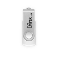 USB-флеш Mirex 8GB Swivel Rubber White USB 2.0